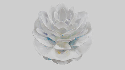 3D model Liquid Form Flower Sculpture model VR / AR / low-poly