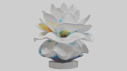 3D model Liquid Form Flower Sculpture model VR / AR / low-poly
