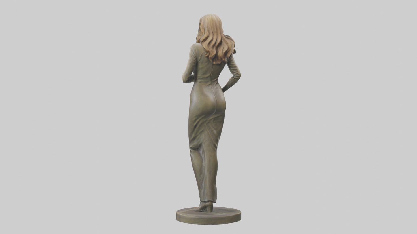 3D model Lisa Kudrow statue model VR / AR / low-poly