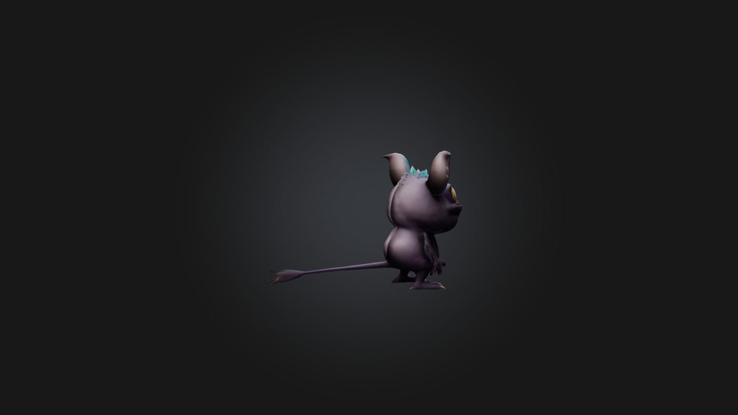 3D model little monster VR / AR / low-poly