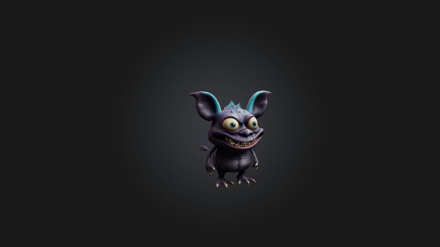 3D model little monster VR / AR / low-poly