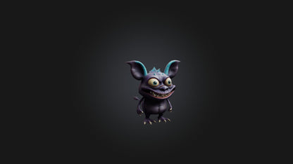 3D model little monster VR / AR / low-poly