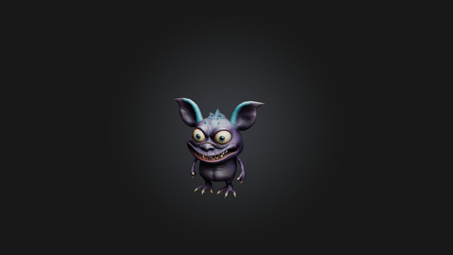3D model little monster VR / AR / low-poly