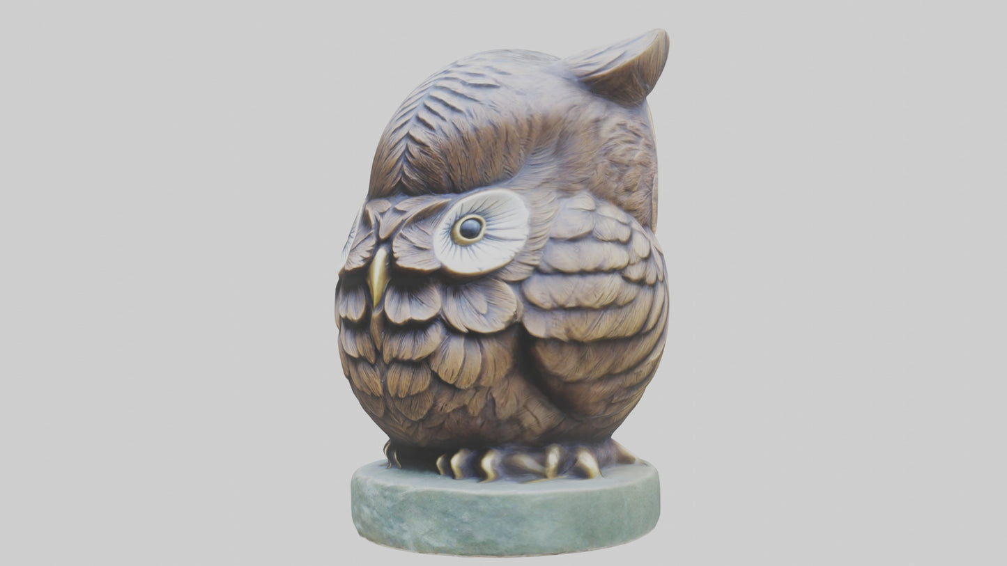 3D model Little Owl statue model VR / AR / low-poly