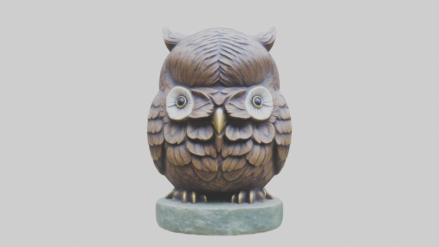 3D model Little Owl statue model VR / AR / low-poly