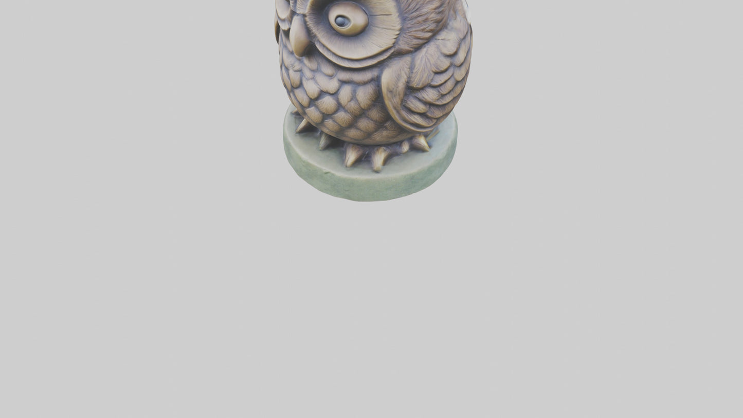 3D model Little Owl statue model VR / AR / low-poly