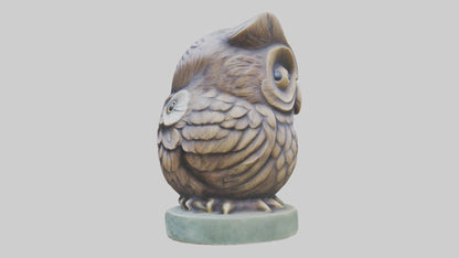 3D model Little Owl statue model VR / AR / low-poly