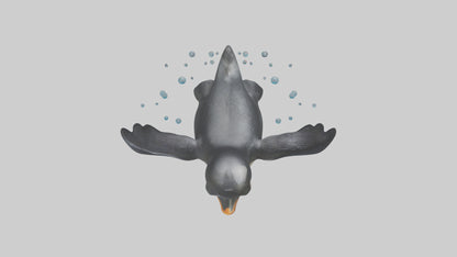 Little Penguin swimming model VR / AR / low-poly