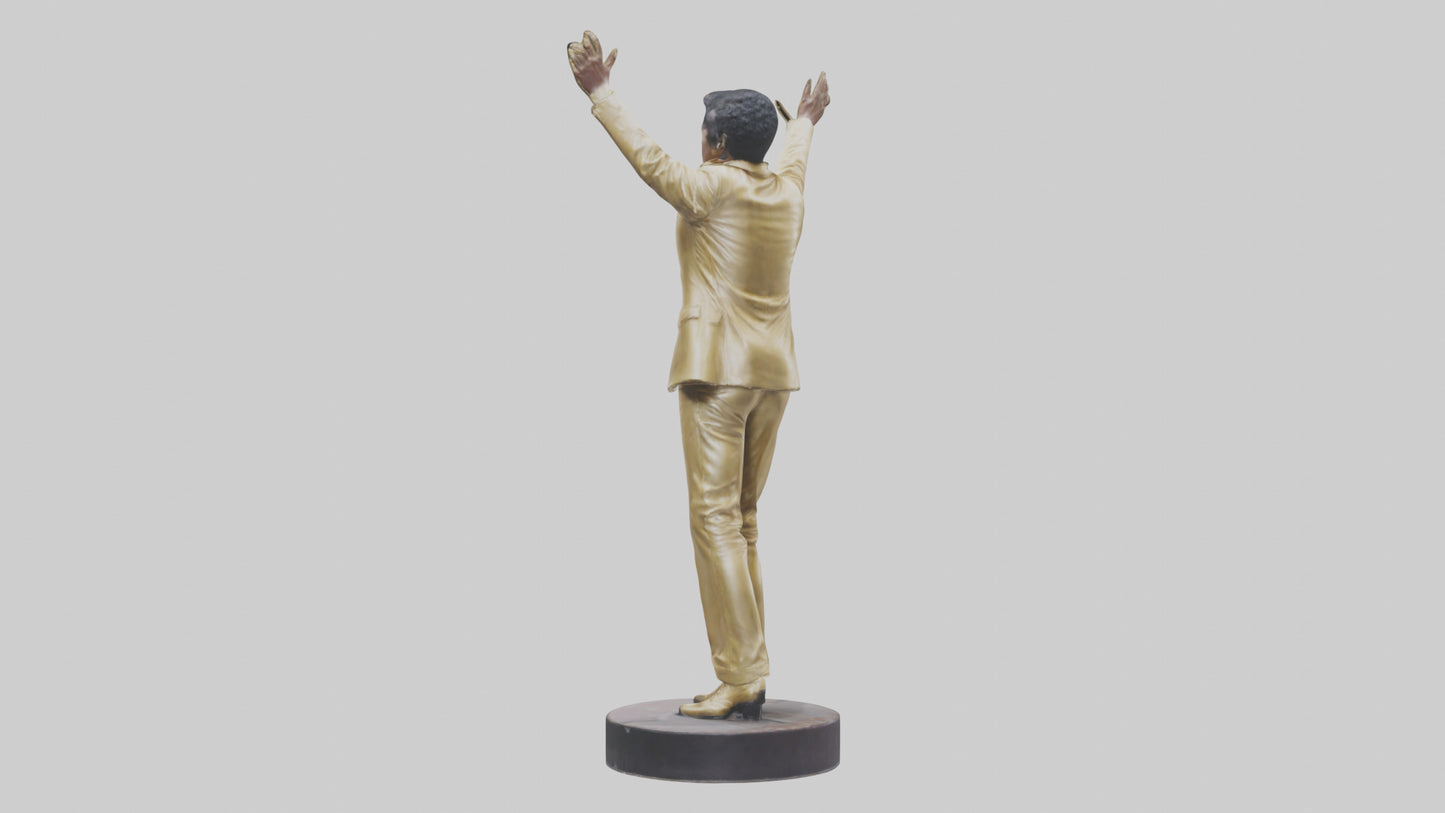 Little Richard statue model VR / AR / low-poly
