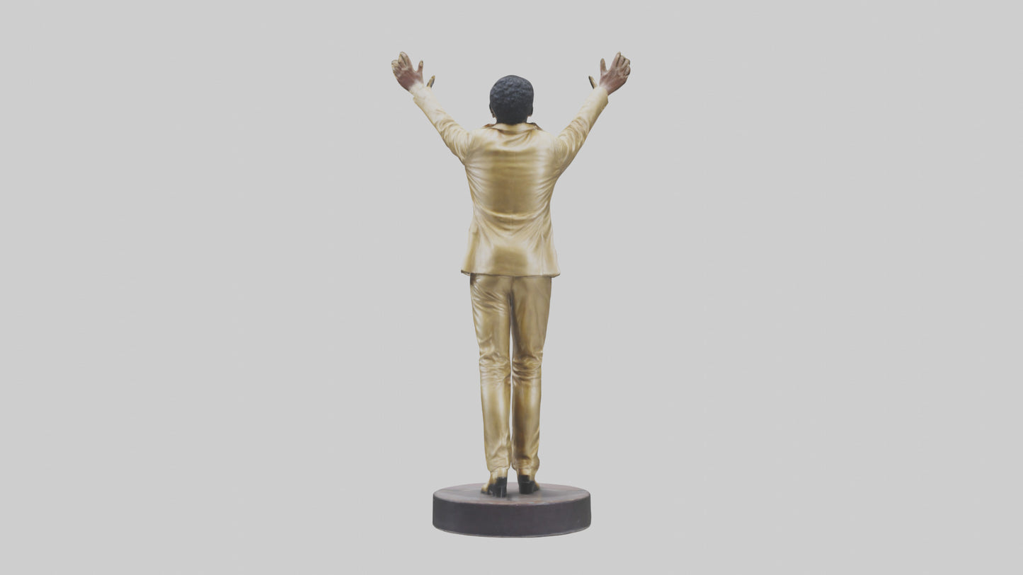 Little Richard statue model VR / AR / low-poly