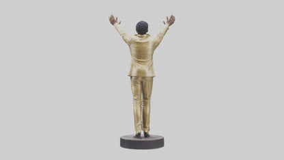 Little Richard statue model VR / AR / low-poly