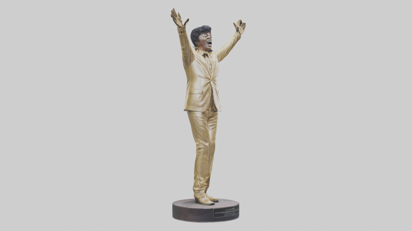 Little Richard statue model VR / AR / low-poly