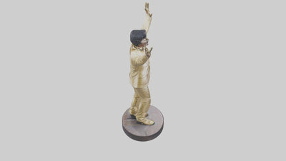 Little Richard statue model VR / AR / low-poly