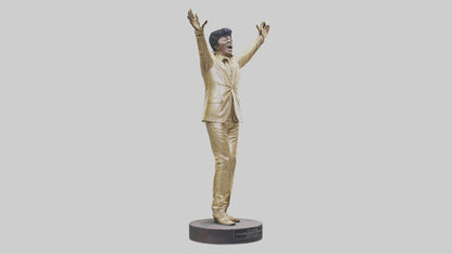 Little Richard statue model VR / AR / low-poly