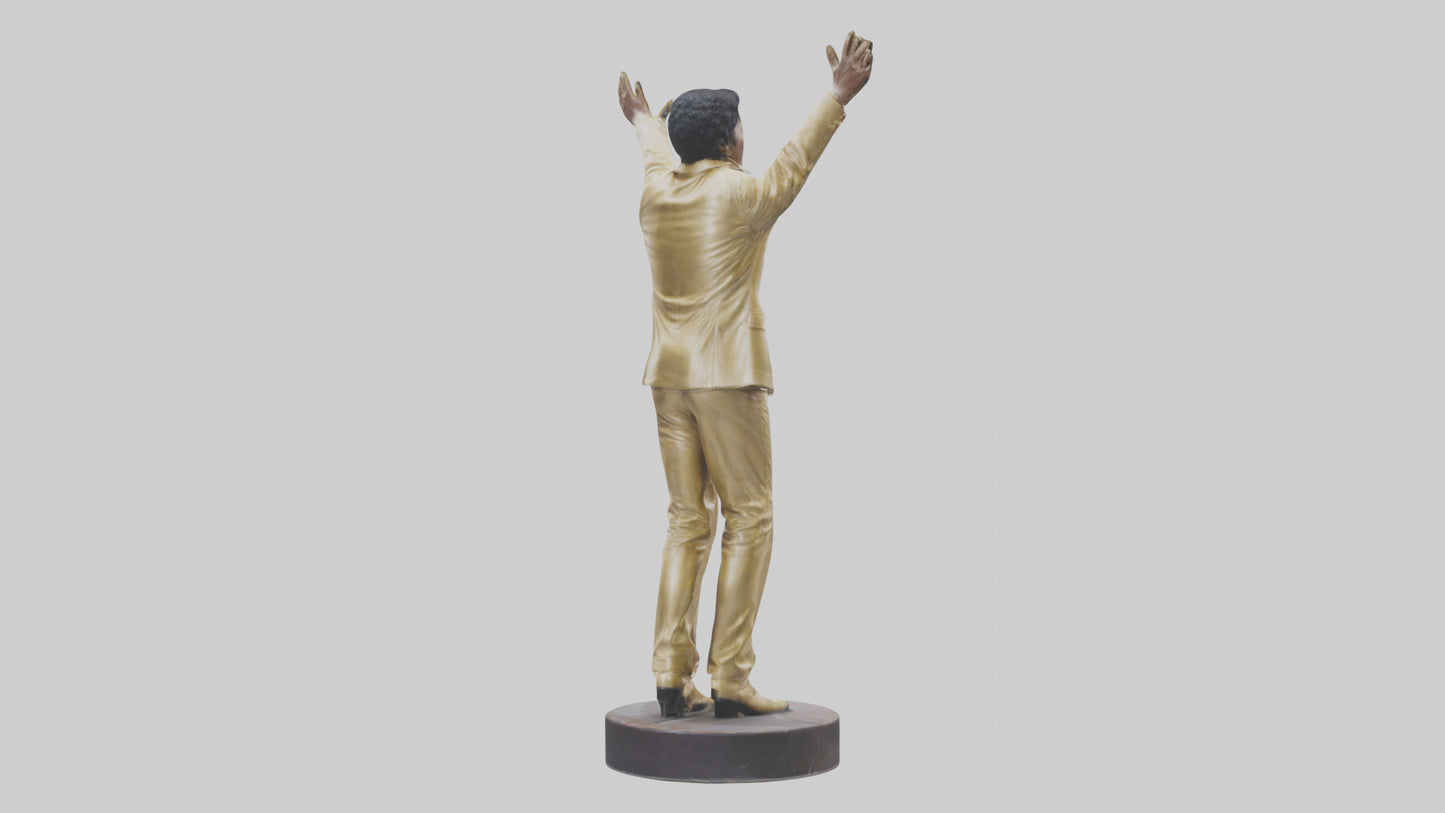 Little Richard statue model VR / AR / low-poly