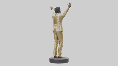 Little Richard statue model VR / AR / low-poly