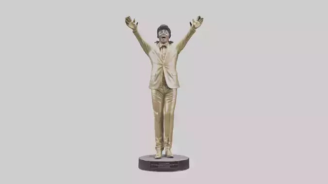 Little Richard statue model VR / AR / low-poly