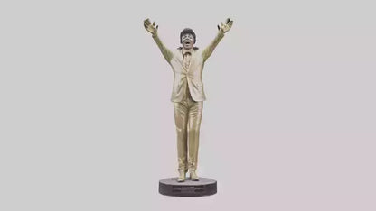 Little Richard statue model VR / AR / low-poly