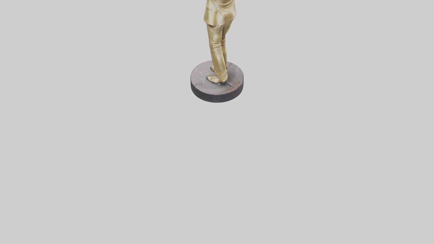 Little Richard statue model VR / AR / low-poly