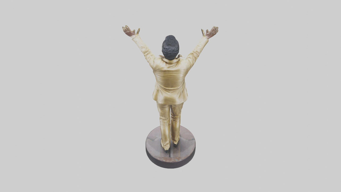 Little Richard statue model VR / AR / low-poly
