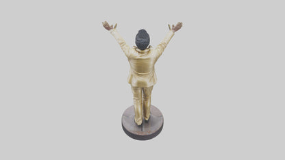 Little Richard statue model VR / AR / low-poly
