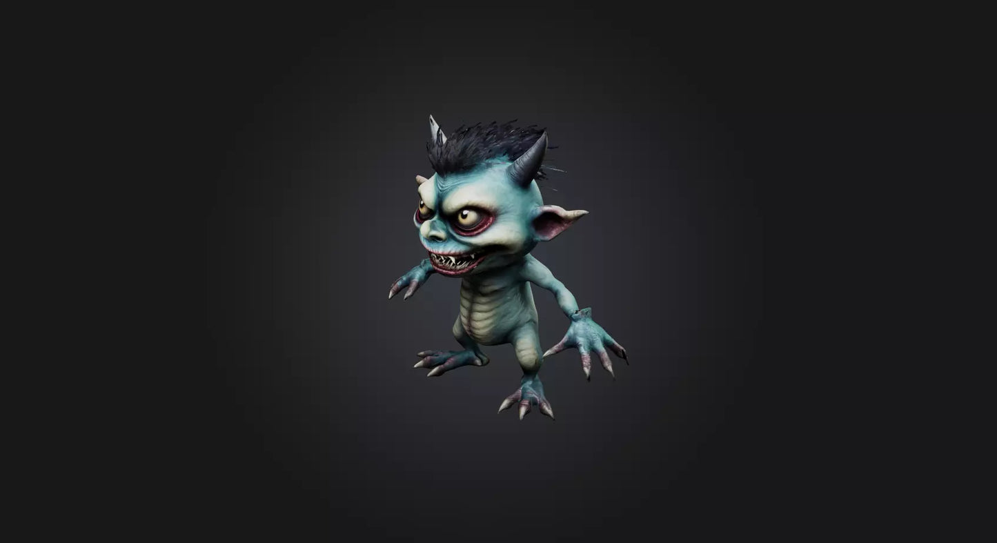 3D model Little Scary Monster  VR / AR / low-poly