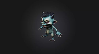 3D model Little Scary Monster  VR / AR / low-poly