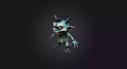 3D model Little Scary Monster  VR / AR / low-poly