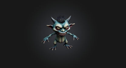 3D model Little Scary Monster  VR / AR / low-poly
