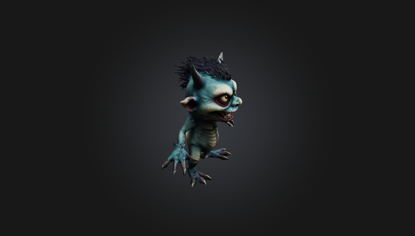 3D model Little Scary Monster  VR / AR / low-poly