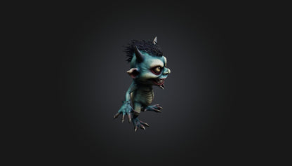 3D model Little Scary Monster  VR / AR / low-poly