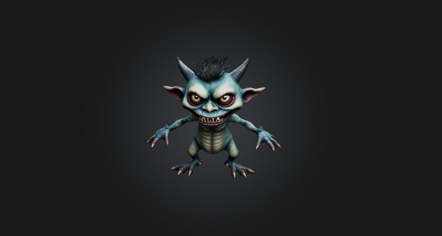3D model Little Scary Monster  VR / AR / low-poly