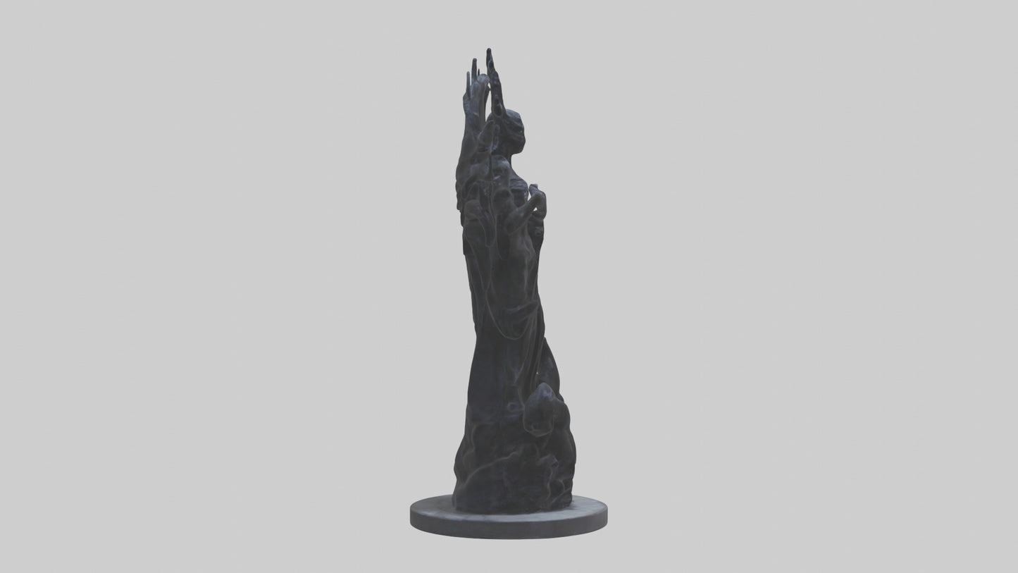 Living Darkness statue model VR / AR / low-poly