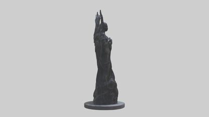 Living Darkness statue model VR / AR / low-poly