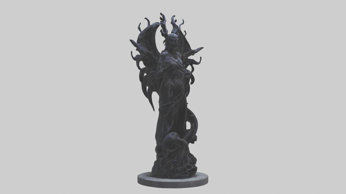 Living Darkness statue model VR / AR / low-poly