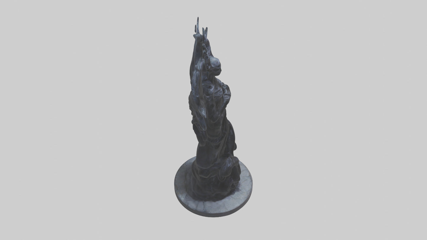 Living Darkness statue model VR / AR / low-poly