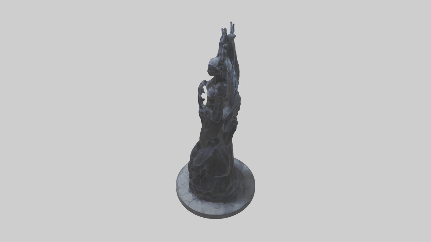 Living Darkness statue model VR / AR / low-poly