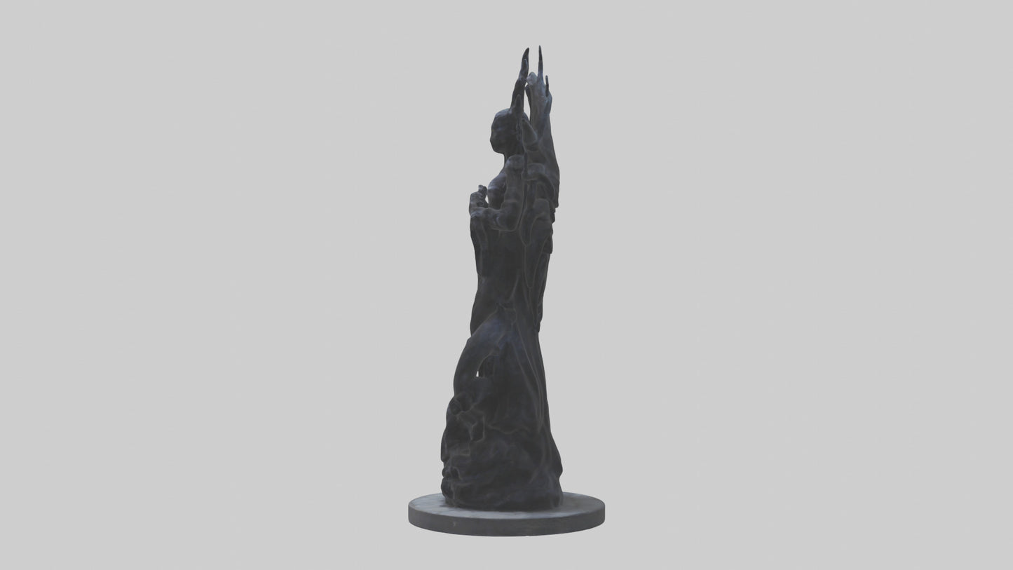Living Darkness statue model VR / AR / low-poly