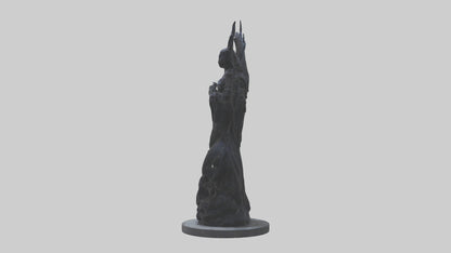 Living Darkness statue model VR / AR / low-poly