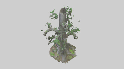 3D model Living Forest Sculpture statue model VR / AR / low-poly