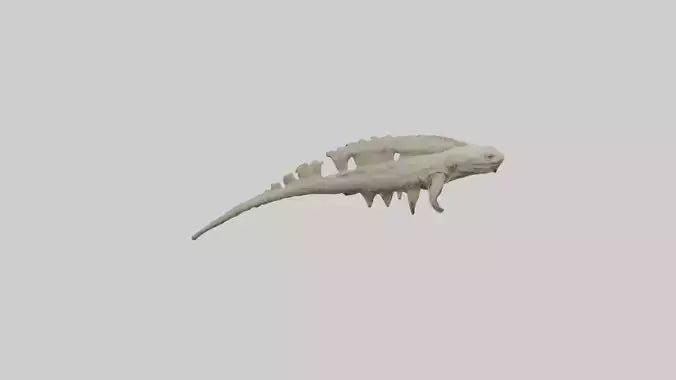 3D model Lizard Spine VR / AR / low-poly