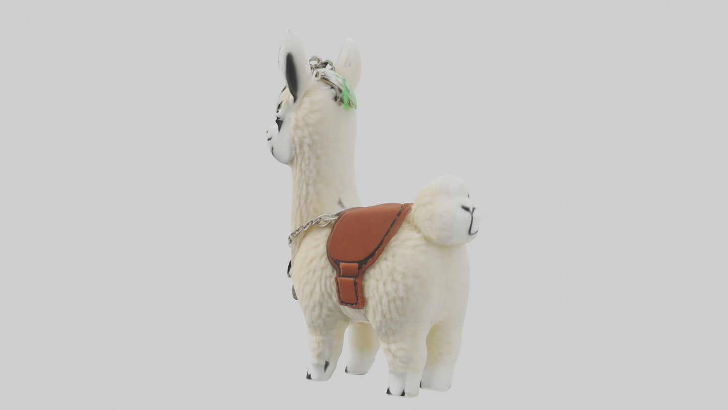 3D model Llama keychain model VR / AR / low-poly