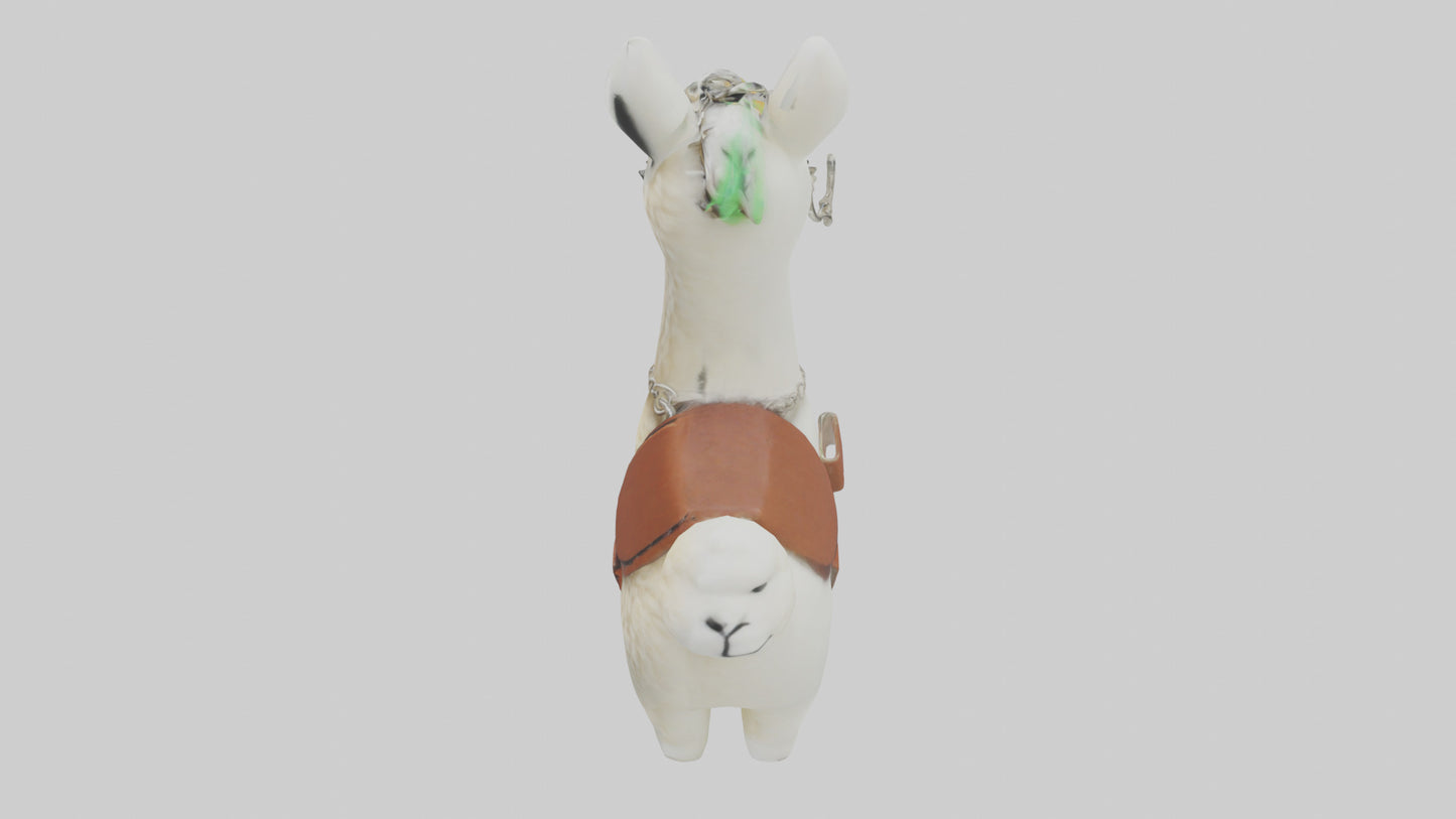 3D model Llama keychain model VR / AR / low-poly