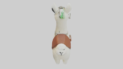 3D model Llama keychain model VR / AR / low-poly