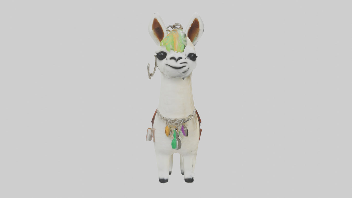3D model Llama keychain model VR / AR / low-poly