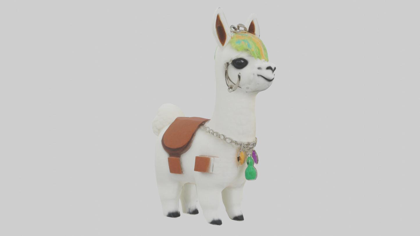 3D model Llama keychain model VR / AR / low-poly