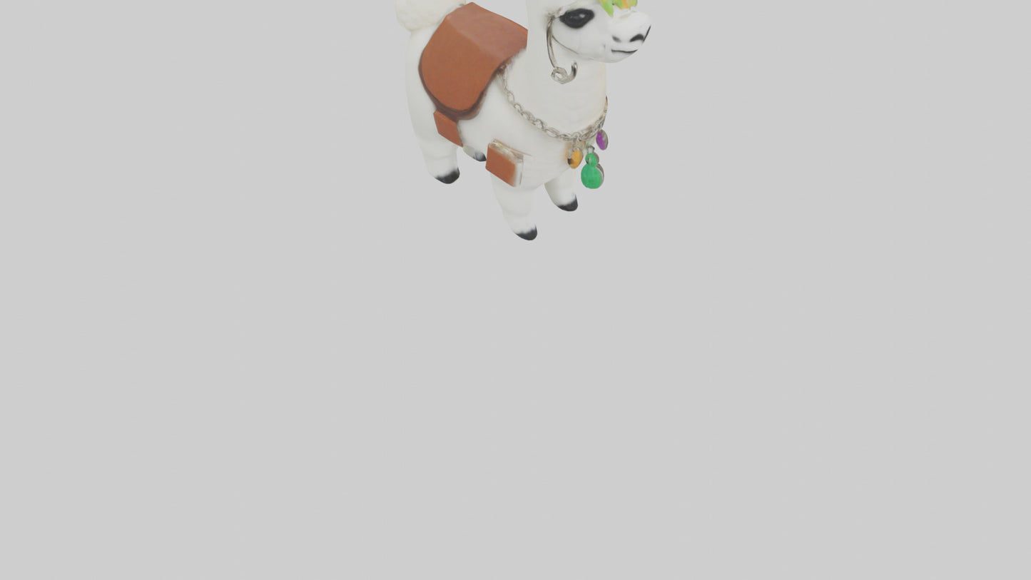 3D model Llama keychain model VR / AR / low-poly