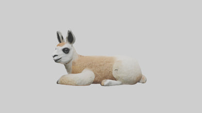 3D model Llama lying down model VR / AR / low-poly
