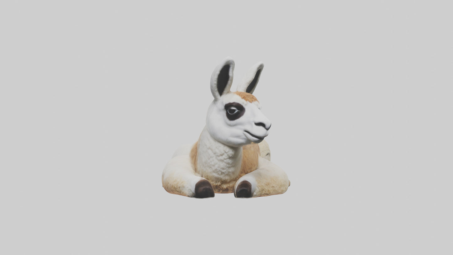 3D model Llama lying down model VR / AR / low-poly