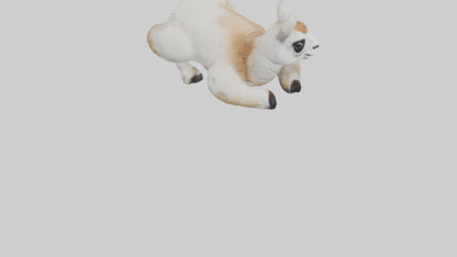 3D model Llama lying down model VR / AR / low-poly